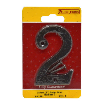 Centurion Tudor Door Number 2 75mm BA16P