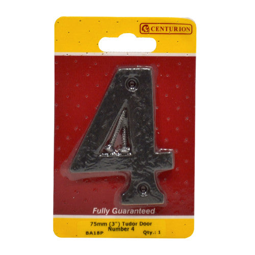 Centurion Tudor Door Number 4 75mm 3 Inch BA18P