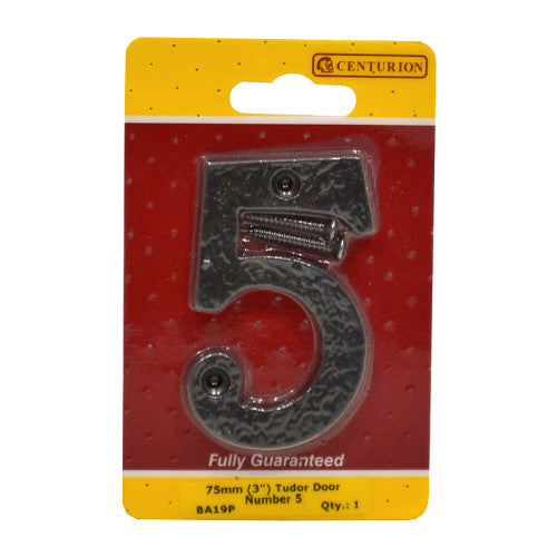 Centurion 75mm Tudor Door Number 5 BA19P