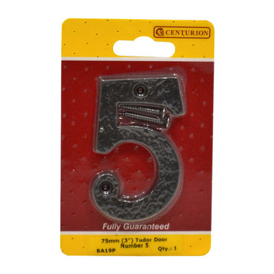 Centurion 75mm Tudor Door Number 5 BA19P