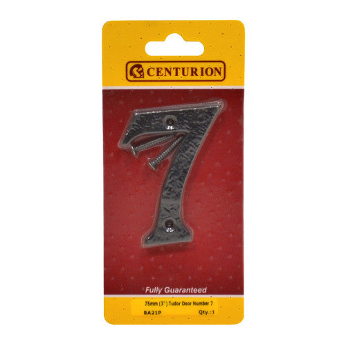 Centurion Tudor Door Number 7 75mm Brass BA21P