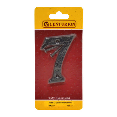 Centurion Tudor Door Number 7 75mm Brass BA21P