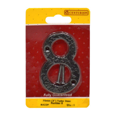 Centurion 75mm Tudor Door Number 8 BA22P