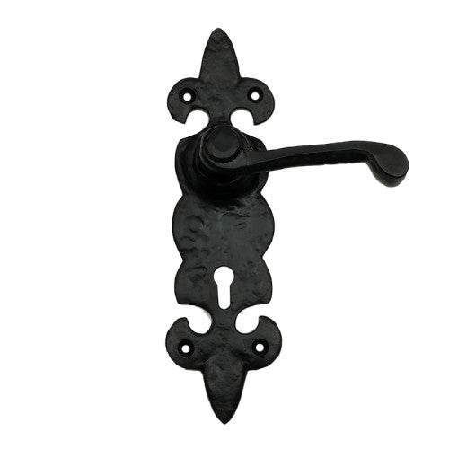 187mm x 50mm (7 1/2" x 2") Tudor Fleur De Lys Lock Set