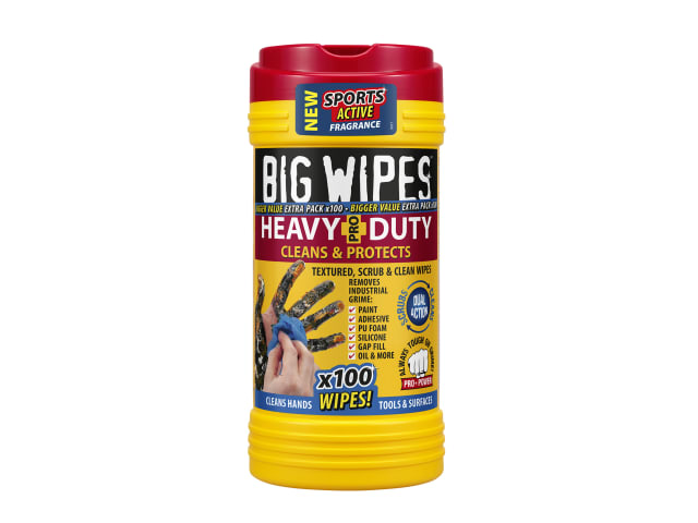 Big Wipes Heavy-Duty PRO+ Wipes Tub 100 Red Top