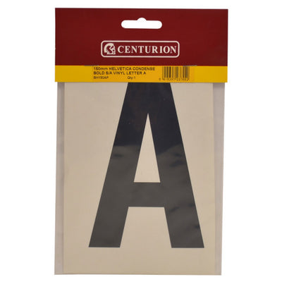 Centurion 150mm Black Self Adhesive Vinyl Letter A BH150AP
