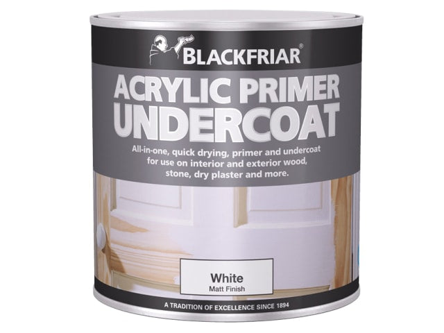 Blackfriar Acrylic Primer/Undercoat White 250ml