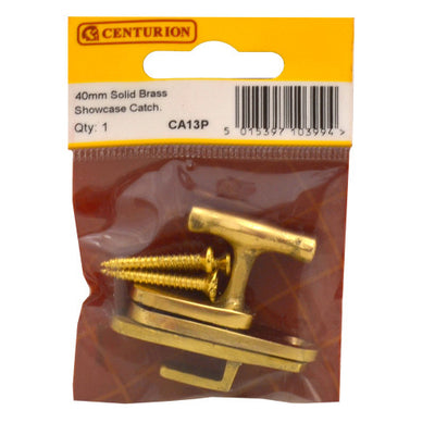 Centurion PB Solid Brass Showcase Catch 40mm CA13P