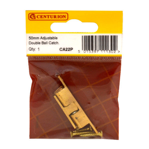 Centurion 50mm Brass Adjustable Double Ball Catch CA22P