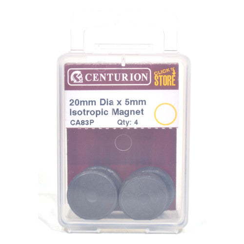 Centurion Ferrite Magnet Isotropic 20mm x 5mm Pack 4 CA83P