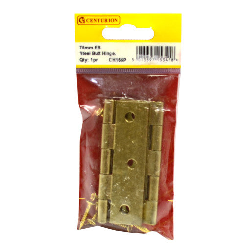 Centurion 75mm EB Steel Butt Hinge 1 Pair CH165P