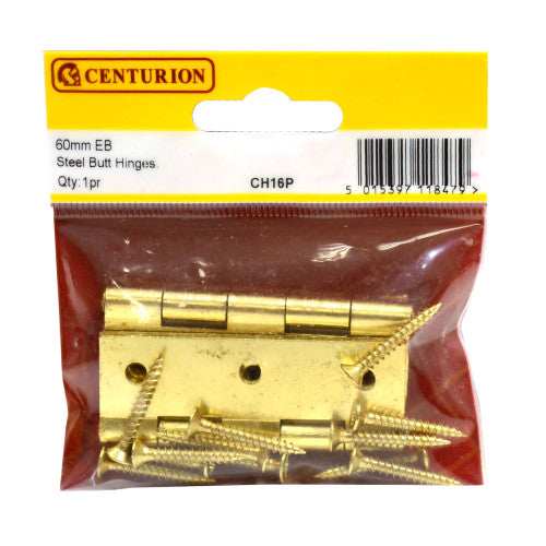 Centurion Steel Butt Hinge 63mm EB 1 Pair CH16P