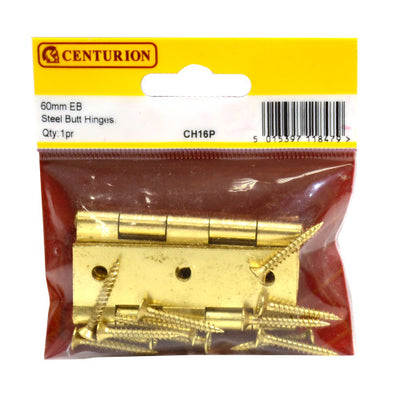 Centurion Steel Butt Hinge 63mm EB 1 Pair CH16P