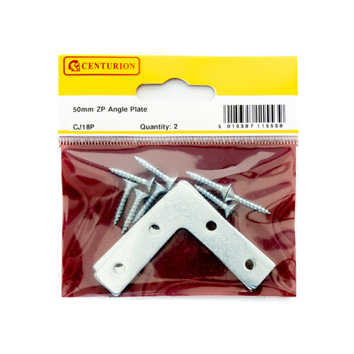 50mm ZP Angle Plate (Pack of 2)   Code: CJ18P