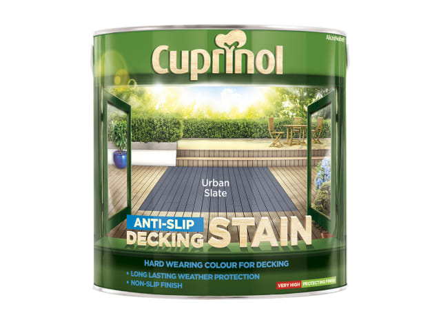 Cuprinol Anti-Slip Decking Stain Urban Slate 2.5L
