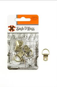 X Nickel Plated Single D Rings 4pk 5458-SD