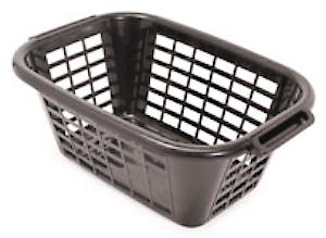 Addis Rectangular Laundry Basket Soft Black 505606