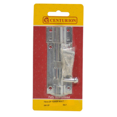 Centurion Tower Bolt Zinc Plated 75mm DB112P