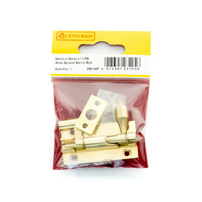 Centurion DB150P 50mm x 25mm PB Wide Necked Barrel Bolt