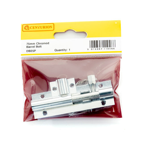 Centurion Straight Barrel Bolt 75mm x 25mm CP DB25P