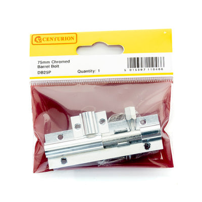 Centurion Straight Barrel Bolt 75mm x 25mm CP DB25P