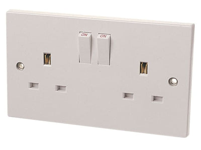 Lyvia 2 Gang Switch Socket 13 Amp 4409NB