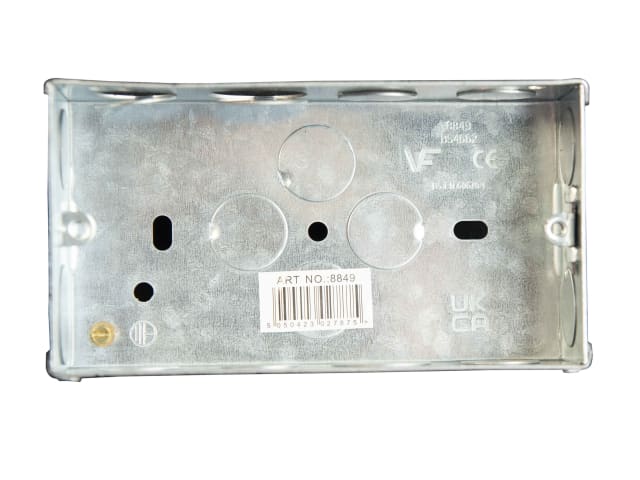 Lyvia 2 Gang Metal Box 35mm 8849NB