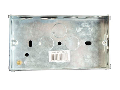 Lyvia 2 Gang Metal Box 35mm 8849NB