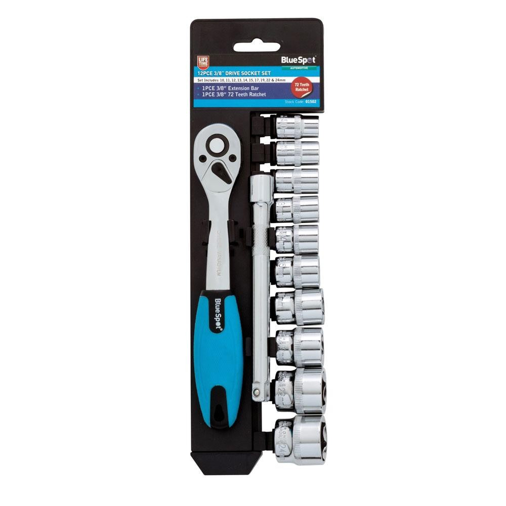 Blue Spot Tools 3/8in Drive Socket Set 12 Piece