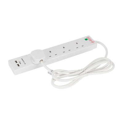 Centurion 4 Gang 2 USB Extension Lead 2m EL197P