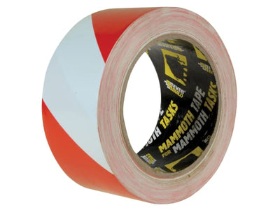 Everbuild Mammoth Hazard Tape Red/White 50mm x 33m