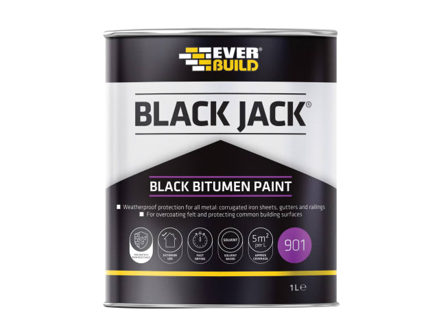 Everbuild 901 Black Bitumen Paint 1L