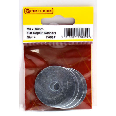 M8 x 38mm Zinc Flat Repair Washers 4 Pack FA09P