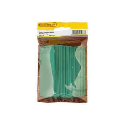 Centurion 1mm x 28mm x 100mm Green Flat Packers Pack of 20 FA332P