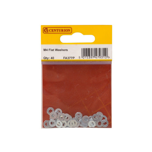 Centurion M4 Zinc Flat Washers Pack 40 FA377P