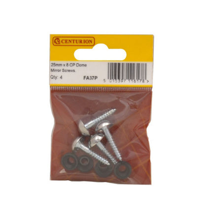 Centurion Chrome Dome Mirror Screws 25mm x 8 Pack 4