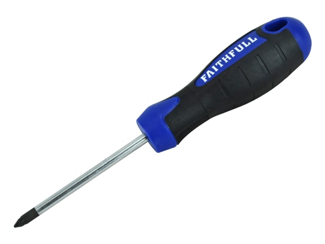 Faithfull Soft Grip Screwdriver Pozidriv PZ2 x 100mm