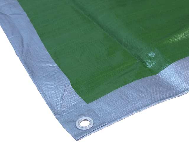 Faithfull Tarpaulin Green/Silver 5.4 x 3.6m 80gsm