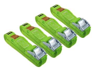Faithfull Cam Buckle Tie-Downs 5m x 25mm Pack 4