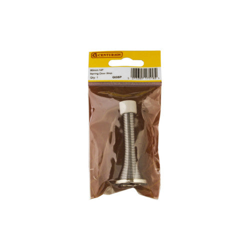 Centurion 80mm Nickel Plated Spring Door Stop GI35P