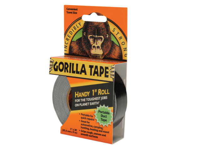 Gorilla Tape Handy Roll Black 25mm x 9m