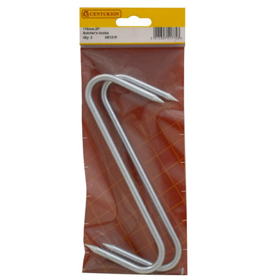 Centurion Butchers Hooks 175mm ZP 2 Pack HE131P