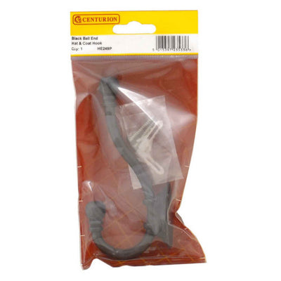Centurion 130mm Ball End Hat & Coat Hook Black HE249P