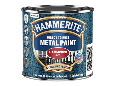 Hammerite Direct To Metal Hammered Red 250ml