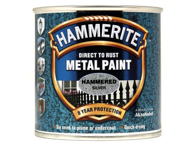 Hammerite Direct To Metal Hammered Silver 250ml