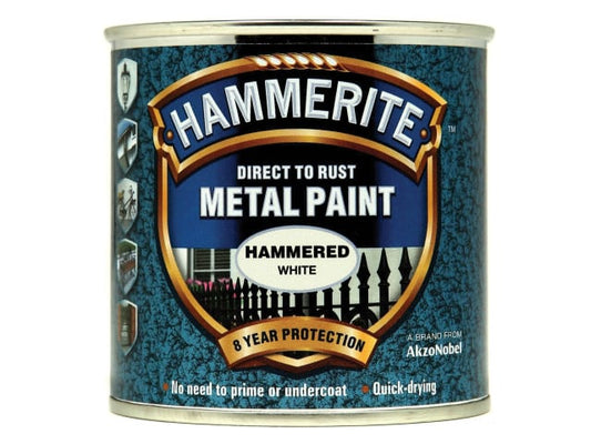 Hammerite Direct To Metal Hammered White 250ml
