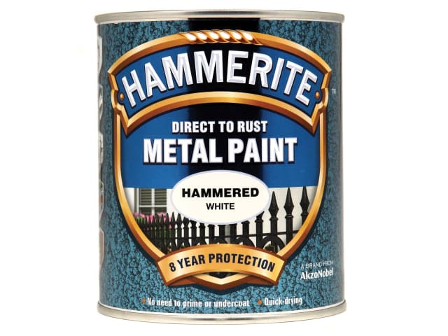Hammerite Direct To Metal Hammered White 750ml