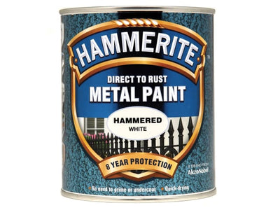Hammerite Direct To Metal Hammered White 750ml