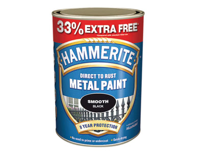 Hammerite Direct To Metal Smooth Black 750ml + 33%