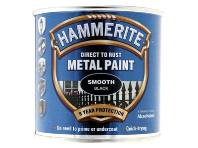 Hammerite Direct To Metal Smooth Black 250ml